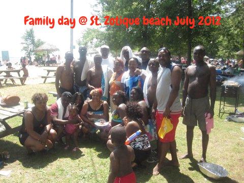 MECCA family day at St. Zotique beach July 2012